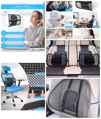 Image de Support Lombaire en Maille - Noir