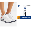Image sur Tennis Basse Banche + Déodorant Nivea offert