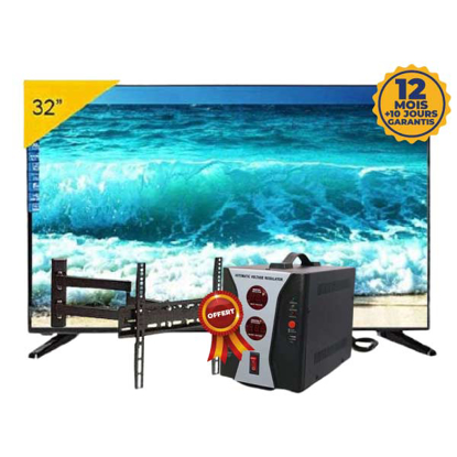 Agrandir l'image de TV LED Starsat 32" HD ultra slim - AC/DC - fonctionnalité solaire - noir - 12 mois de garantie Image de TV LED Starsat 32" HD ultra slim - AC/DC - fonctionnalité solaire - noir - 12 mois de garantie