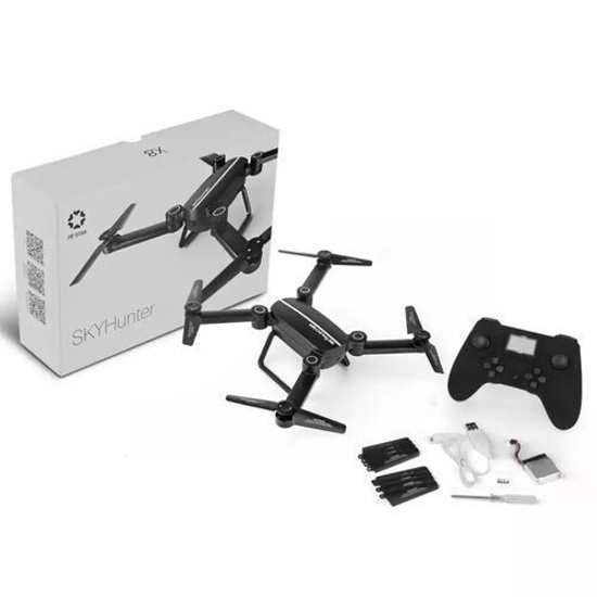 Mini Drone Q9X8T - Skyhunter - Hélicoptère RC WIFI FPV - Quadrirotor - Pliable - Avec Télécommande - Noir-iziwaycameroun		