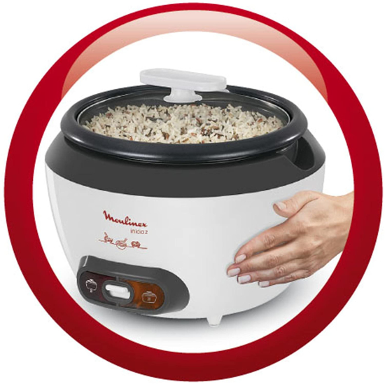 Cuiseur de riz Moulinex MK156125 - 560W - 5 L - Blanc - 6 Mois Garantis-iziwaycameroun