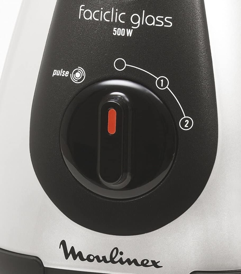 Blender Moulinex faciclic glass LM310E10 - 500W - Noir et gris - 6 Mois Garantis-iziwaycameroun