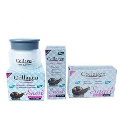 Agrandir l'image de Crème + Sérum + Savon à Base de Bave D'Escargot Et Collagène - 80g, 30g, 100g Image de Crème + Sérum + Savon à Base de Bave D'Escargot Et Collagène - 80g, 30g, 100g