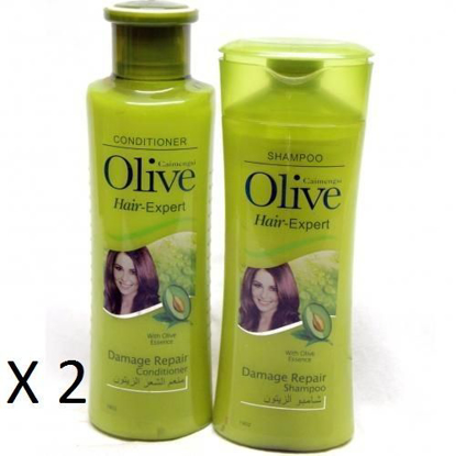 Agrandir l'image de Pack Traitant A L'Essence D'Olive - Shampoing - 400 ml + Démêlant - 400 ml X 2 Image de Pack Traitant A L'Essence D'Olive - Shampoing - 400 ml + Démêlant - 400 ml X 2