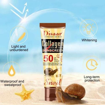 Agrandir l'image de Crème solaire - collagène et bave d'escargot - 50g Image de Crème solaire - collagène et bave d'escargot - 50g