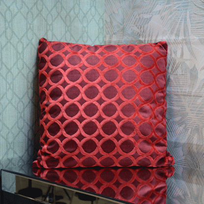 Image de COUSSIN 45X45CM 400 GRS 100%COTON CLR ROUGE