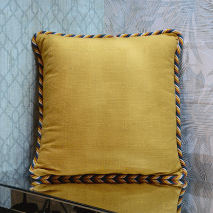 Image de COUSSIN 45X45CM 400 GRS 100%COTON CLR JAUNE