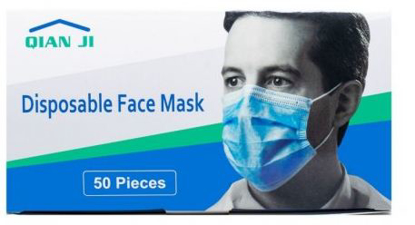 Image de Cache-Nez Jetable - 50 Pièces - Bleu