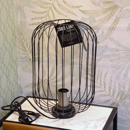 Image de LAMPE DE TABLE EN METAL 24X35CM CLR NOIR