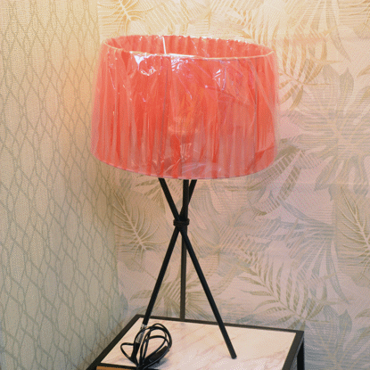 Image de LAMPE DE TABLE H65 CLR NOIR ROUGE