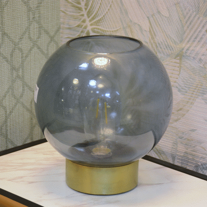 Image de LAMPE DE TABLE EN VERRE ROND 2ASS