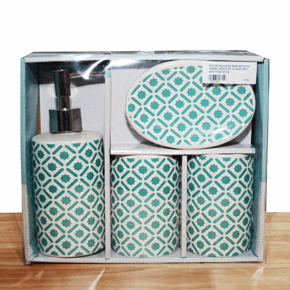 Image de SET DE SALLE DE BAIN 4PCS EN VERRE