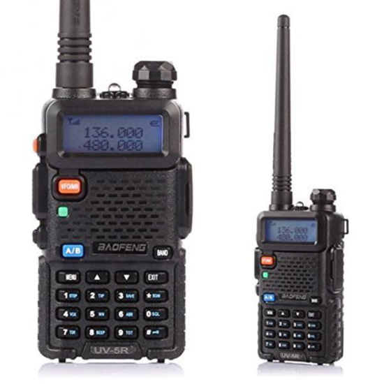 Image sur talkie-walkie portable UV-5R, VHF/UHF 136-174Mhz et400-520 Mhz, radio fm et bidirectionnelle double bande, 2 pièces