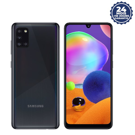 Samsung Galaxy A31 - Dual Sim - 6.4" - 48 Mpx - Capteur d'empreintes digitales - 128Go ROM / 4Go RAM - 5000mAh - Noir - 24 Mois Garantis-iziwaycameroun