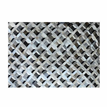 Image de TAPIS EN CUIR 160X230 CLR GRIS MARRON