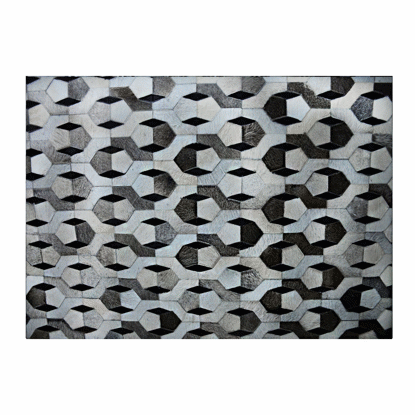 Image de TAPIS EN CUIR 160X230 CLR GRIS BEIGE