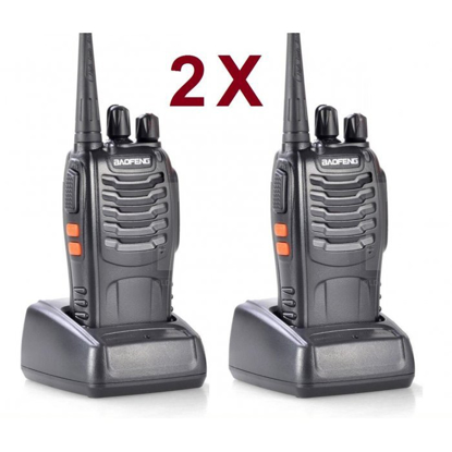 Image de 2x Talkie walkies-UHF Baofeng BF-888S 3W 400-470 MHz - Noir - 01 mois de garantie