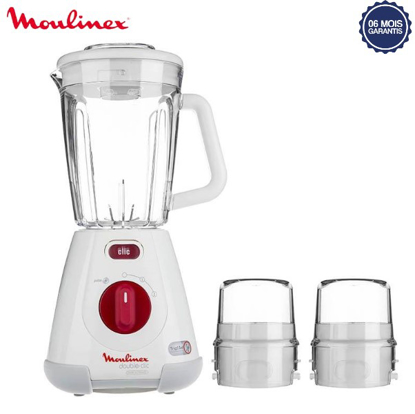 Blender Double clic Moulinex LM238125 - 1,6 L - 2 bols - 600 W - 6 mois garantis Blender Double clic Moulinex LM238125 - 1,6 L - 2 bols - 600 W - 6 mois garantis-iziwaycameroun