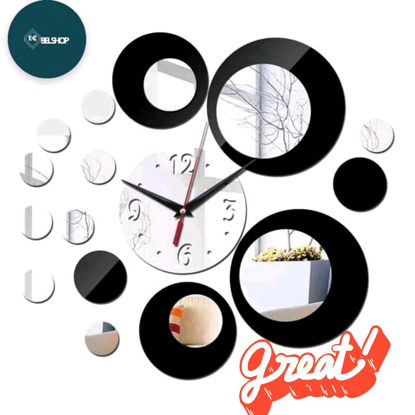 Agrandir l'image de Horloge Murale 3D - Autocollant. Image de Horloge Murale 3D - Autocollant.