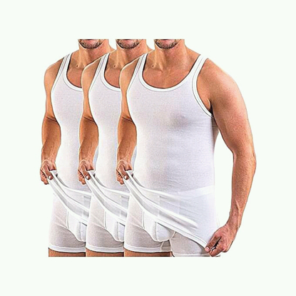 Agrandir l'image de Lot de 6 pièces de débardeurs blancs avec boxers en coton pour hommes Image de Lot de 6 pièces de débardeurs blancs avec boxers en coton pour hommes