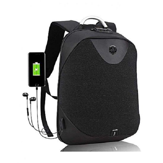 Image sur Sac à Dos Imperméable avec verrouillage -Biao Wang -USB -Noir