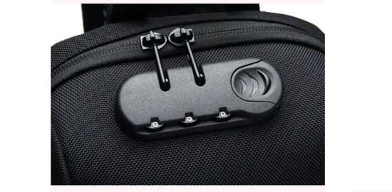 Image sur Sac à Dos Imperméable avec verrouillage -Biao Wang -USB -Noir