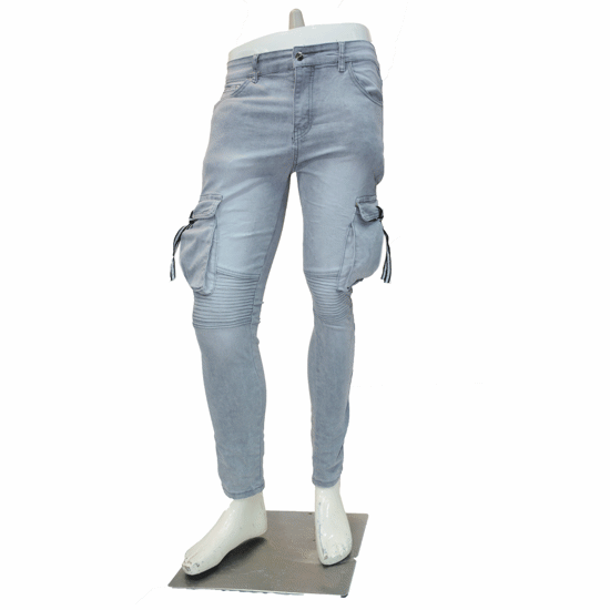 Image sur Pantalon jeans - Gris Camouflé 