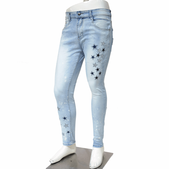 Image sur Pantalon jeans - étoilé