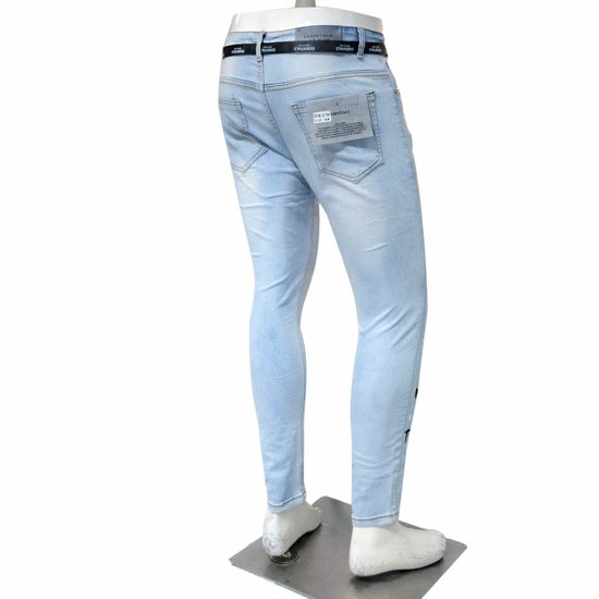 Image sur Pantalon jeans destroy - Tacheté