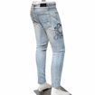 Image sur Pantalon jeans destroy à lacet noir 