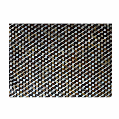 Image de TAPIS EN CUIR 190X290 CLR NOIR MARRON BEIGE 59132