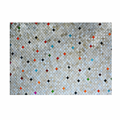 Image de TAPIS EN CUIR 190X290CM CLR NOIR, MARRON, BLANC, BEIGE, ROUGE, ORANGE