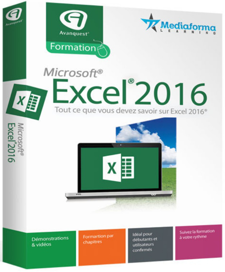 Image sur DVD Avanquest - Formation à Excel 2016 (2h 31 min.)