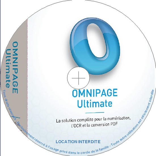 Image sur DVD LOGICIEL OMNIPAGE ULTIMATE - Version 19.0 - Multi-Langue (Licence activée)