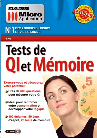 Image sur DVD LOGICIEL TESTS DE Q.I ET DE MEMOIRE