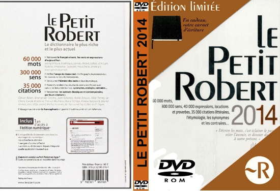 Image sur DVD LOGICIEL LE PETIT ROBERT 2014 : Encyclopédie – Atlas - Dictionnaire