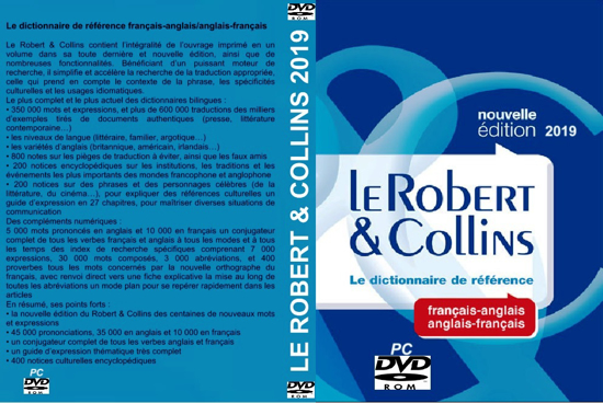 Image sur DVD DICTIONNAIRE ROBERT ET COLLINS 2019 (Nouvelle édition)