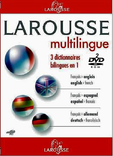 Image sur DVD Dictionnaire Larousse Multilingue (3 dictionnaires bilingues en 1)