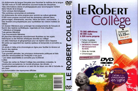 Image sur DVD Logiciel Dictionnaire Le Robert Collège (11 à 15 ans)