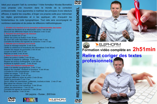 Image sur DVD VIDEO - RELIRE ET CORRIGER DES TEXTES PROFESSIONNELS (2h 50 min.)