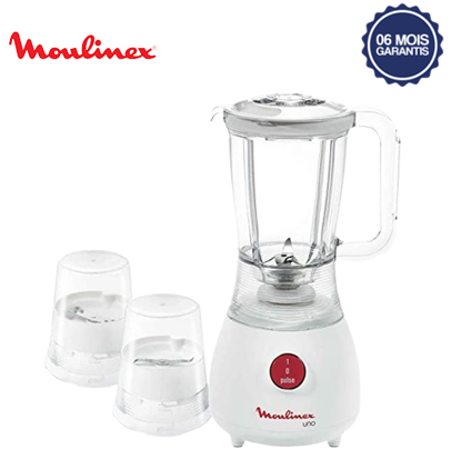 Blender Uno Moulinex LM2221 - 1.25L - 350W -  blanc - 6 mois garantis-iziwayCameroun