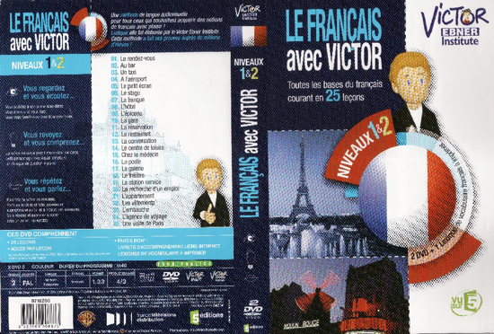 Image sur DVD VIDEO INTERACTIF APPRENDRE LE FRANÇAIS AVEC VICTOR 1 & 2 (100 min)