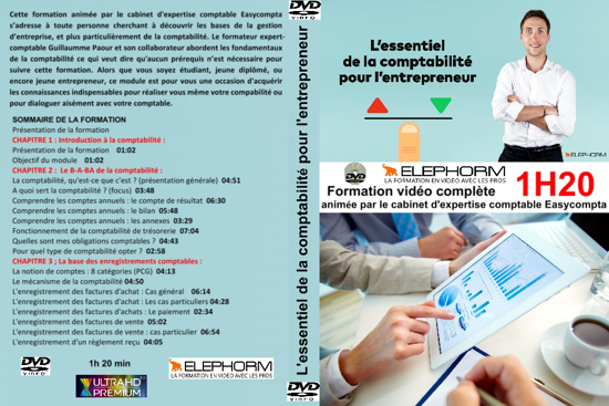 Image sur DVD vidéo tutoriel - L’essentiel de la comptabilité pour l’entrepreneur (1h 19 min.)