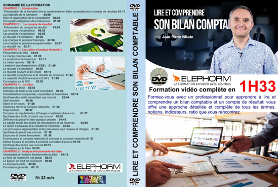 Image sur DVD vidéo tutoriel - Lire et comprendre son bilan comptable et un compte de résultat (1h 33 min)