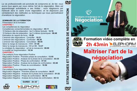 Image sur DVD COACHNG - TECHNIQUES ET STRATEGIES DE NEGOCIATIONS (2h 43 min)