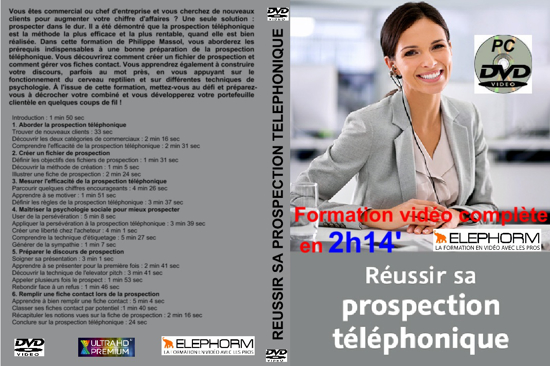Image sur DVD COACHING - REUSSIR SA PROSPECTION TELEPHONIQUE (1h 02 min.)