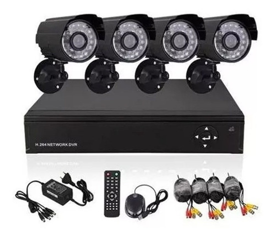 Image sur Caméra de sécurité CCTV avec  4 caméras