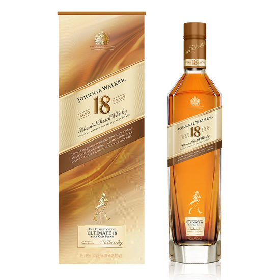 Johnnie walker 18 ans old blended scoth whisky 75 cl avec coffret cadeau chez iziway Cameroun