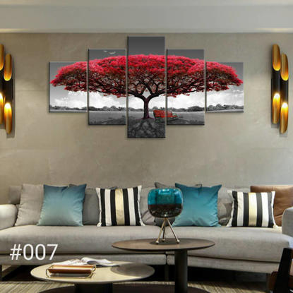 Tableau décoratif - arbre écarlate - 5 en 1 - iziway Cameroun