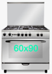 Image sur Cuisinière à gaz GLAMSTAR - 60*90 - 5 foyers - Gris - 06 Mois garantis